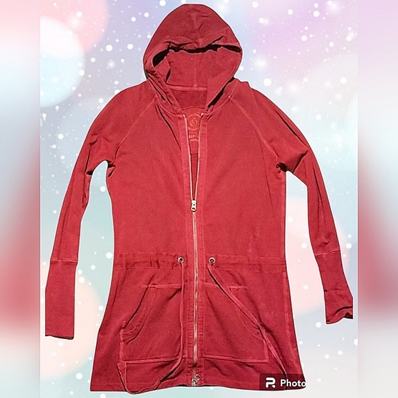 Gap XL Full Zip Hoodie w Pockets & Adjustable Drawstring Waist Double End Zipper - Picture 4 of 14